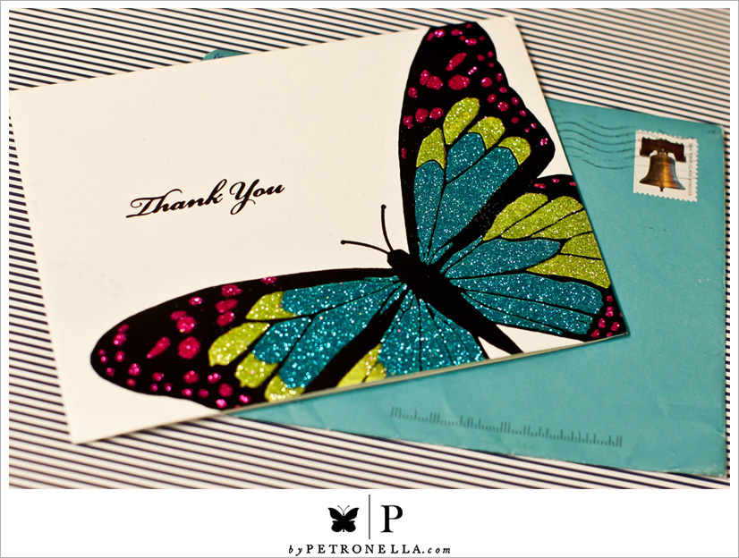 Butterfly Thank You Card