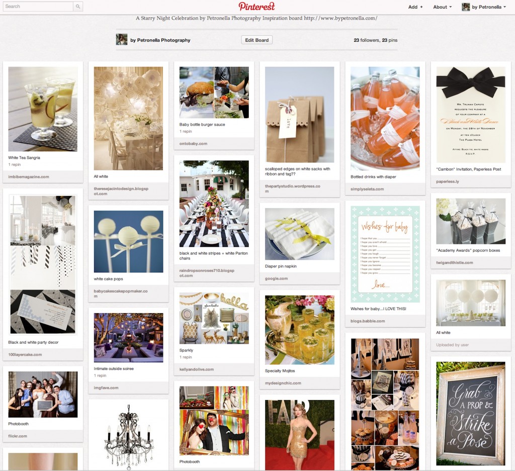 Pinterest board Petronella Photography