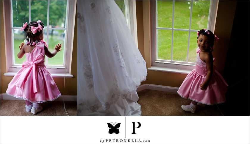 Flower girl at window Flower girl at window