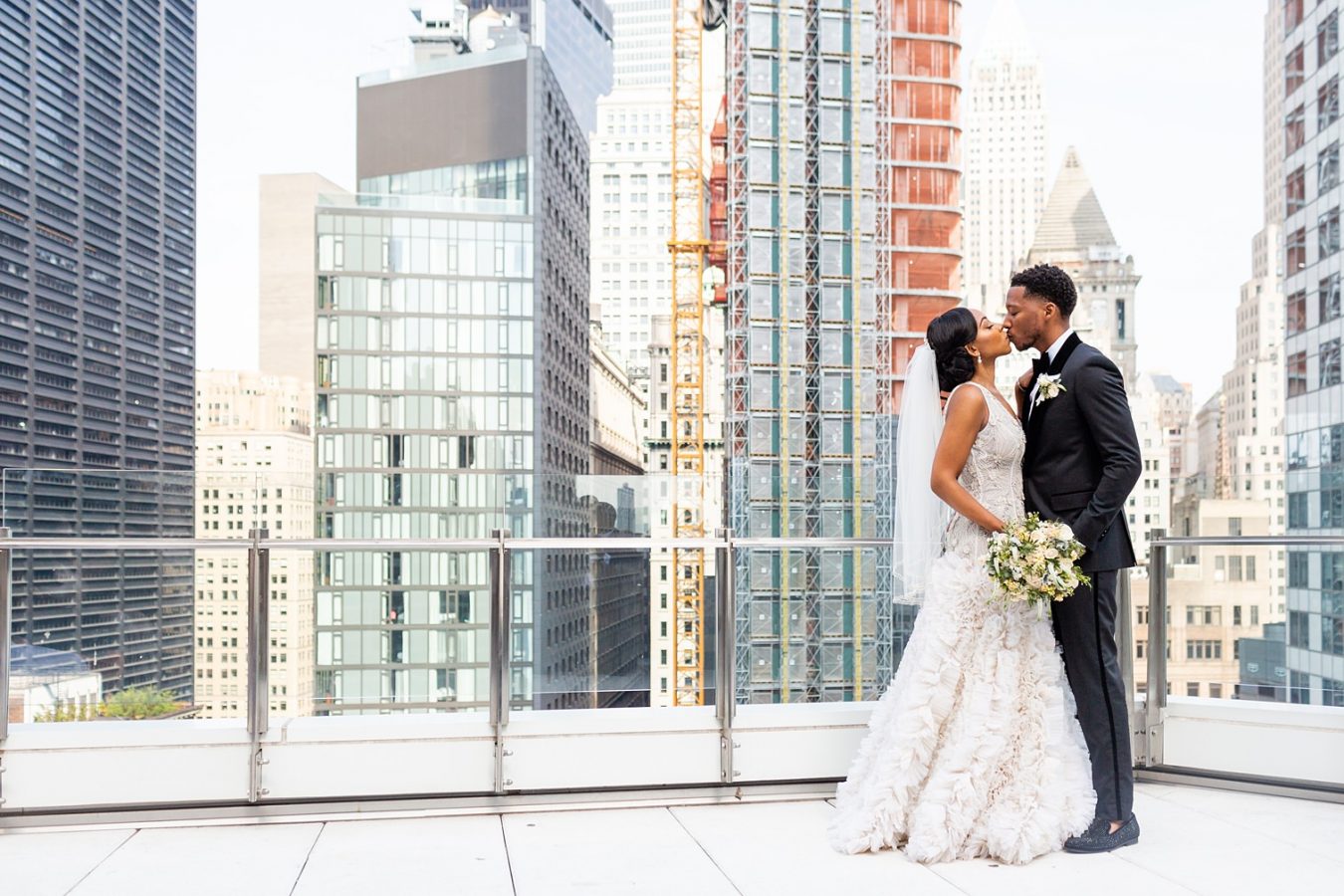 View of the World Intimate New York rooftop wedding