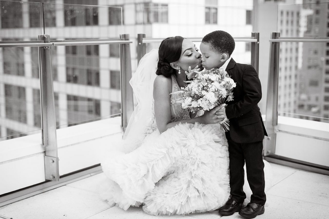 View of the World Intimate New York rooftop wedding