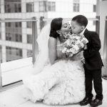 View of the World Intimate New York rooftop wedding