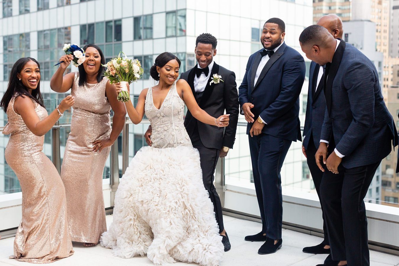 View of the World Intimate New York rooftop wedding