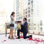 New York Indian couple rooftop marriage proposal