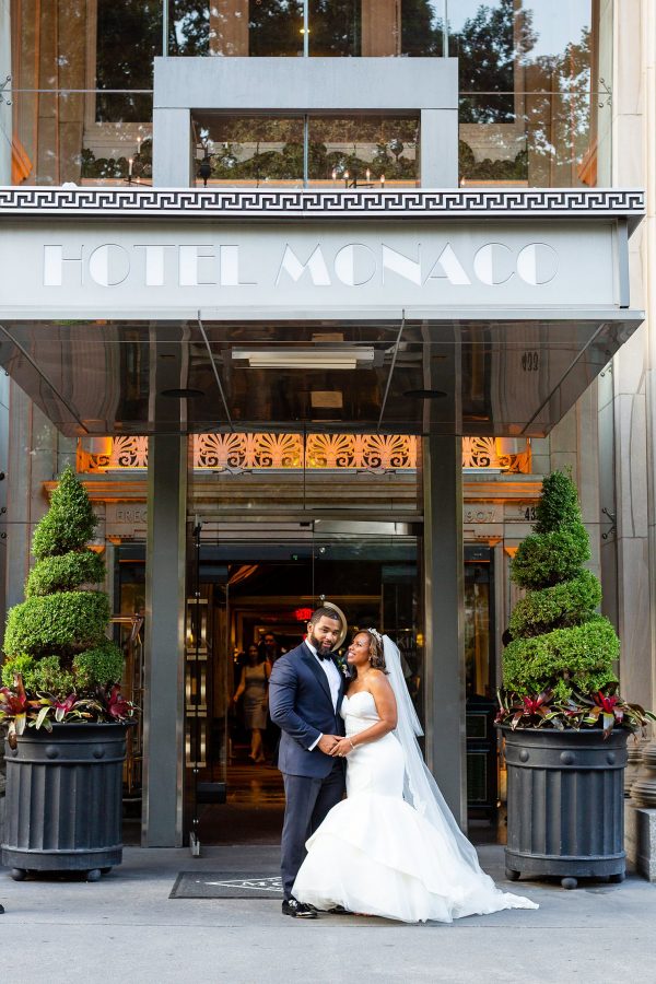Kimpton Monaco Philadelphia black wedding photographer