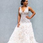 Black couple View of the World New York rooftop wedding
