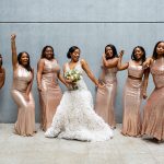 Black couple View of the World New York rooftop wedding