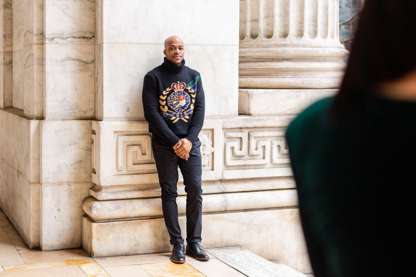 New York Public Library multicultural Jamaican engagement session