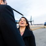 Indian couple New York helicopter marriage proposal