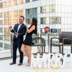 Filipino - American surprise New York Rooftop marriage proposal at View of the World