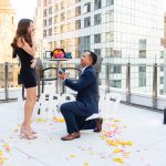 Filipino - American surprise New York Rooftop marriage proposal at View of the World