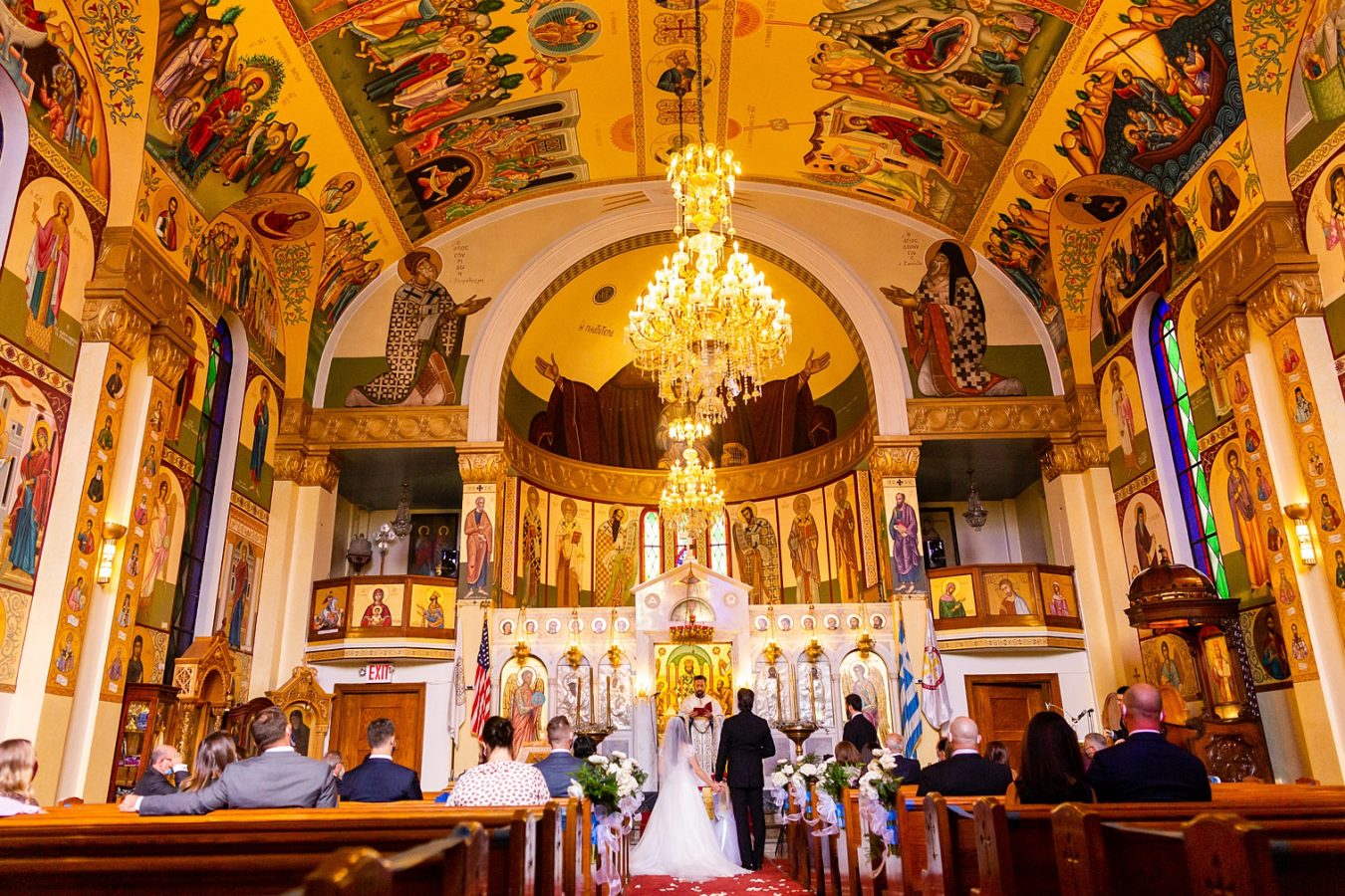 multicultural Greek Jewish intimate New York wedding at St Gerasimos church New York