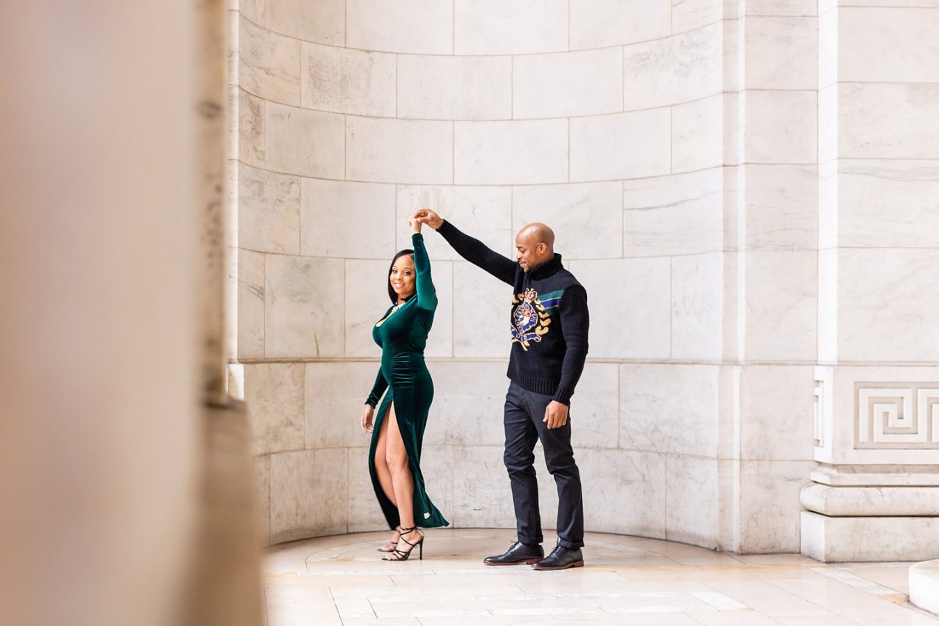 New York Public Library multicultural Jamaican engagement session