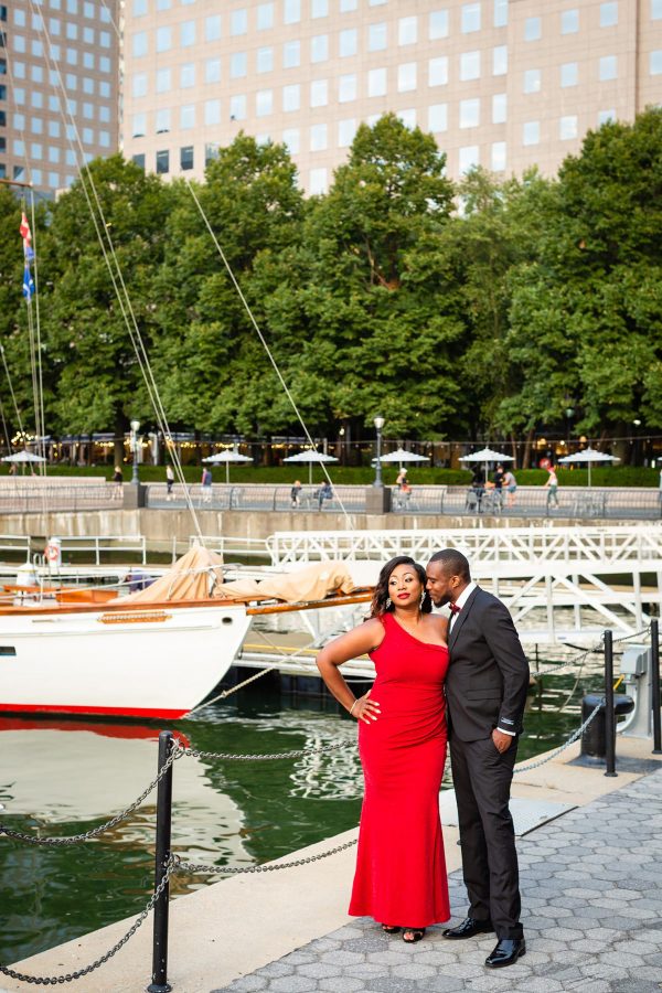 Battery Park Grenadian multicultural engagement session Petronella Photography