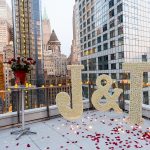 New York rooftop marriage proposal