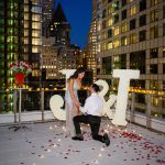 New York rooftop marriage proposal