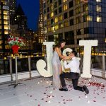 New York rooftop marriage proposal