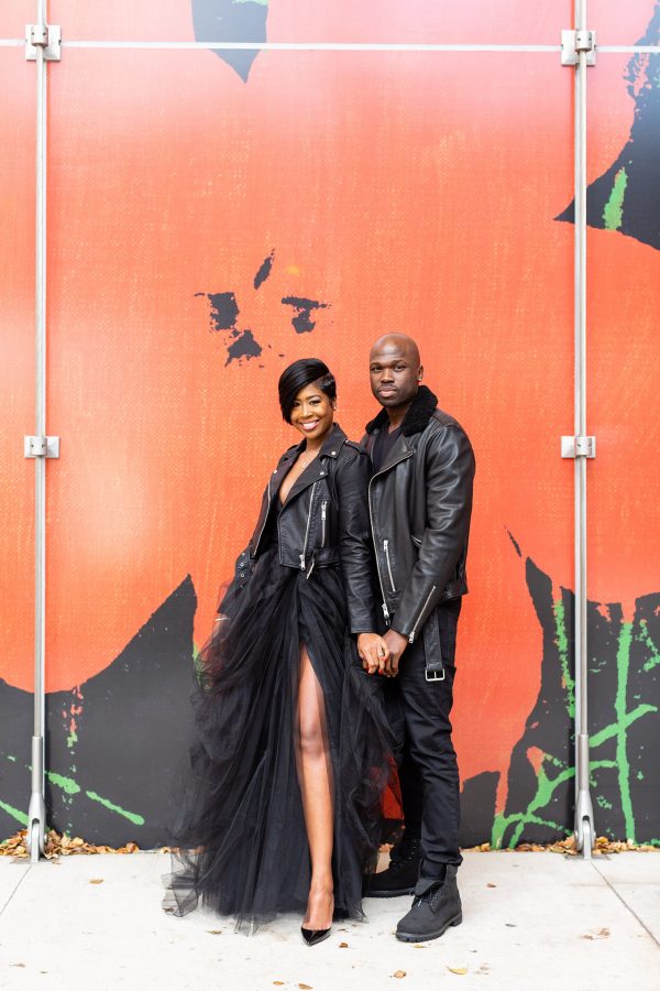 Buddakan restaurant Haitian Nigerian New York multicultural engagement session Petronella Photography