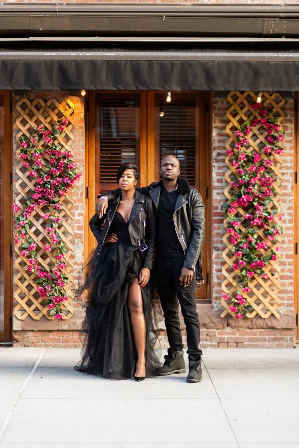 Buddakan restaurant Haitian Nigerian New York multicultural engagement session Petronella Photography