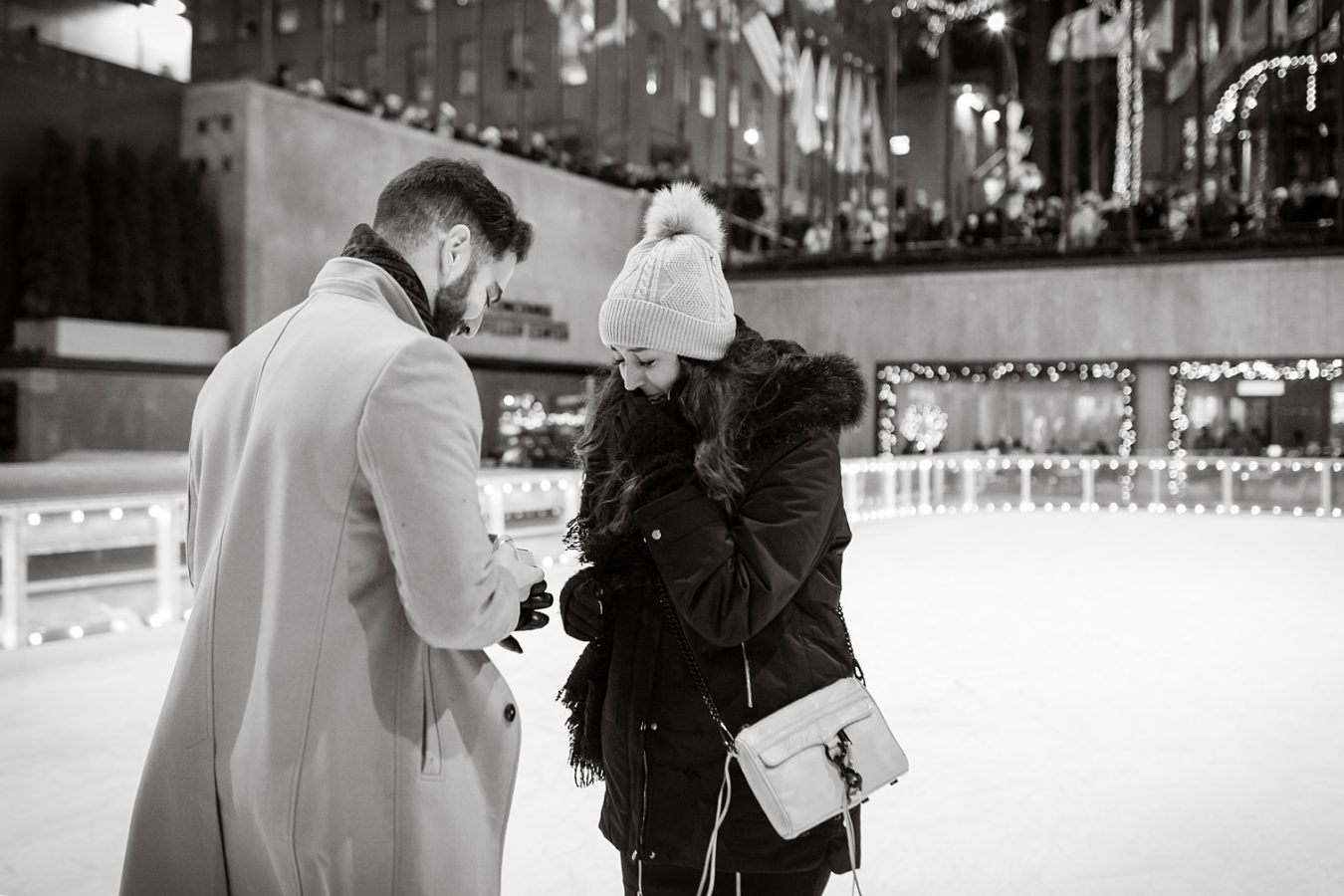 Rockefeller ice skating marriage proposal Petronella Photography