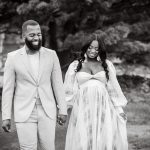 Shaq and Drew maternity photos at Deep Cut gardens in New Jersey