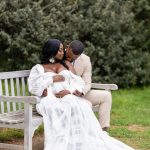 Shaq and Drew maternity photos at Deep Cut gardens in New Jersey